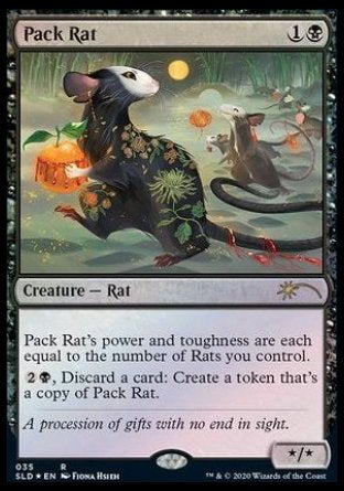 (035) Magic The Gathering Secret Lair Drop Series Single: Pack Rat (V.1) Holo Rare