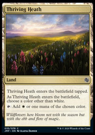 (035) Magic The Gathering Jumpstart Single: Thriving Heath Common