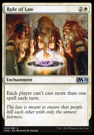 (035/280) Magic The Gathering Core 2020 Single: Rule of Law Holo Uncommon