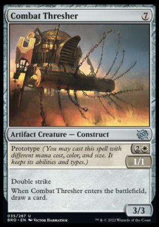 (035) Magic The Gathering The Brothers' War Single: Combat Thresher Holo Uncommon