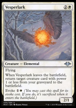 (035/254) Magic The Gathering Modern Horizons Single: Vesperlark Uncommon