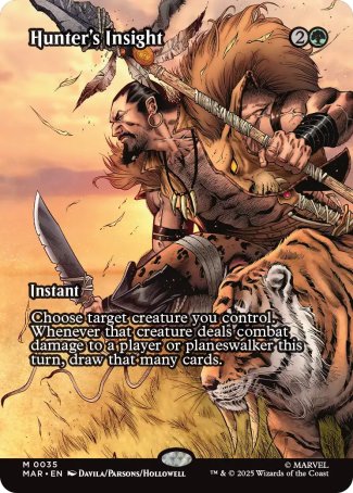 (035) Magic The Gathering Magic: The Gathering | Marvel's Spider-Man: Source Material Cards Single: Hunter's Insight Mythic