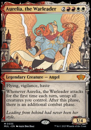 (035) Magic The Gathering Multiverse Legends Single: Aurelia, the Warleader (V.1) Mythic