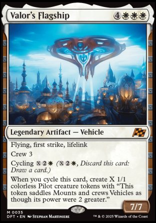 (035) Magic The Gathering Aetherdrift Single: Valor's Flagship Holo Mythic