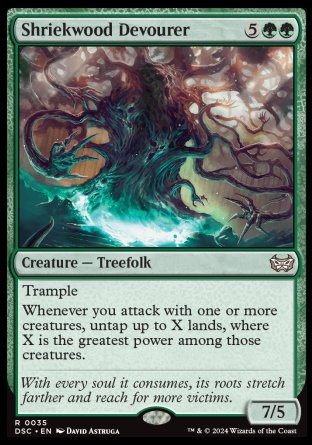 (035) Magic The Gathering Commander: Duskmourn: House of Horror Single: Shriekwood Devourer Rare