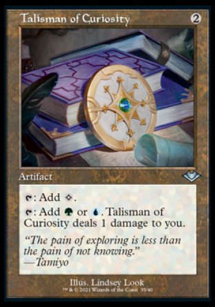 (035) Magic The Gathering Modern Horizons: Retro Frame Cards Single: Talisman of Curiosity (V.1) Holo Uncommon