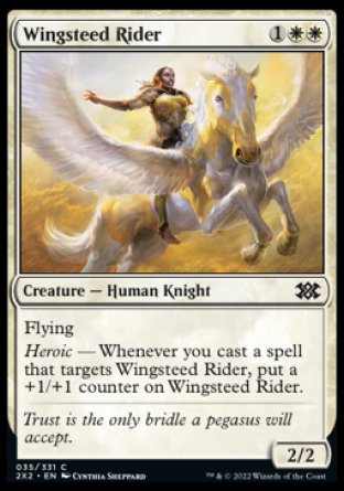 (035) Magic The Gathering Double Masters 2022 Single: Wingsteed Rider Holo Common