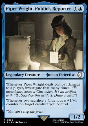 (036) Magic The Gathering Universes Beyond: Fallout Single: Piper Wright, Publick Reporter Holo Rare