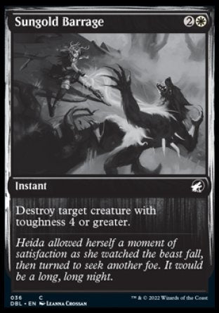 (036) Magic The Gathering Innistrad: Double Feature Single: Sungold Barrage Holo Common