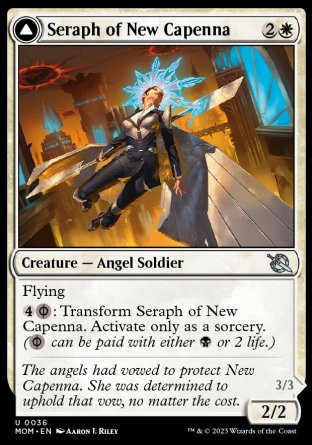 (036) Magic The Gathering March of the Machine Single: Seraph of New Capenna // Seraph of New Phyrexia Uncommon