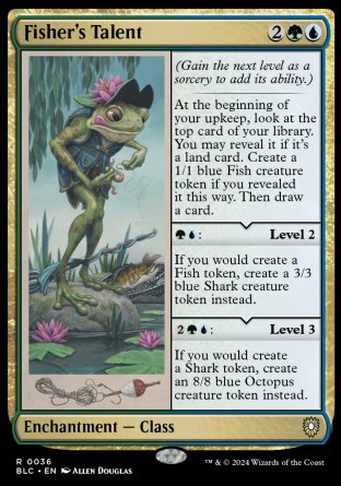 (036) Magic The Gathering Commander: Bloomburrow Single: Fisher's Talent Rare