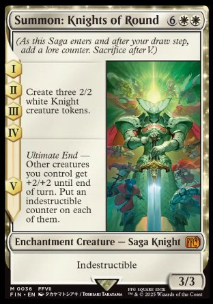 (036) Magic The Gathering Magic: The Gathering - FINAL FANTASY: Promos Single: Summon: Knights of Round Holo Mythic