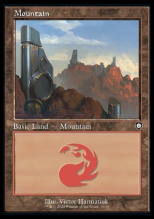 (036) Magic The Gathering Commander: The Brothers' War Single: Mountain (V.2) Land