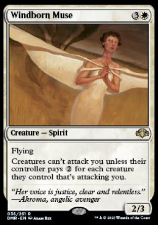 (036) Magic The Gathering Dominaria Remastered Single: Windborn Muse Holo Rare