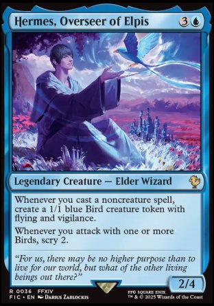 (036) Magic The Gathering Commander: Magic: The Gathering - FINAL FANTASY: Collector's Edition Single: Hermes, Overseer of Elpis Holo Rare
