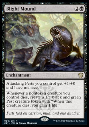 (036) Magic The Gathering Commander: Strixhaven Single: Blight Mound Rare