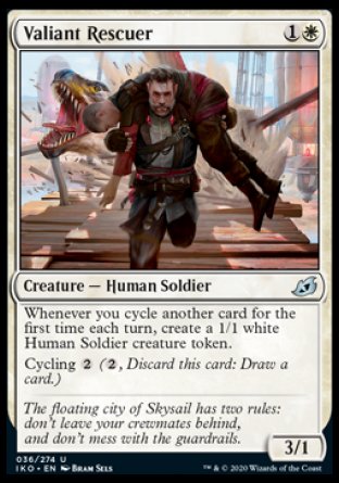 (036/274) Magic The Gathering Ikoria: Lair of Behemoths Single: Valiant Rescuer Holo Uncommon