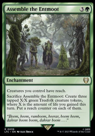 (036) Magic The Gathering Commander: The Lord of the Rings: Tales of Middle-earth Single: Assemble the Entmoot Rare