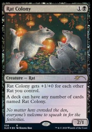 (036) Magic The Gathering Secret Lair Drop Series Single: Rat Colony Holo Rare
