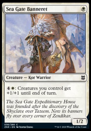 (036/280) Magic The Gathering Zendikar Rising Single: Sea Gate Banneret Common