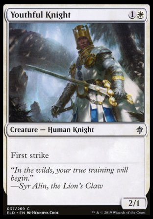 (037/269) Magic The Gathering Throne of Eldraine Single: Youthful Knight Common