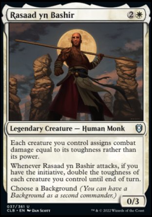 (037) Magic The Gathering Commander Legends: Battle for Baldur's Gate Single: Rasaad yn Bashir Holo Uncommon