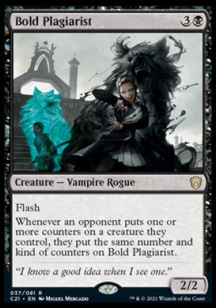 (037) Magic The Gathering Commander: Strixhaven Single: Bold Plagiarist Holo Rare