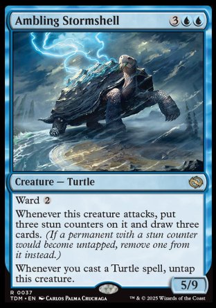 (037) Magic The Gathering Tarkir: Dragonstorm Single: Ambling Stormshell Rare