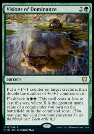 (037) Magic The Gathering Commander: Innistrad: Midnight Hunt Single: Visions of Dominance (V.1) Rare