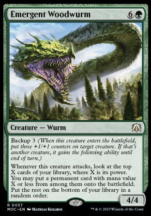 (037) Magic The Gathering Commander: March of the Machine Single: Emergent Woodwurm Rare