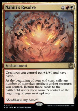 (037) Magic The Gathering March of the Machine: The Aftermath Single: Nahiri's Resolve Holo Rare