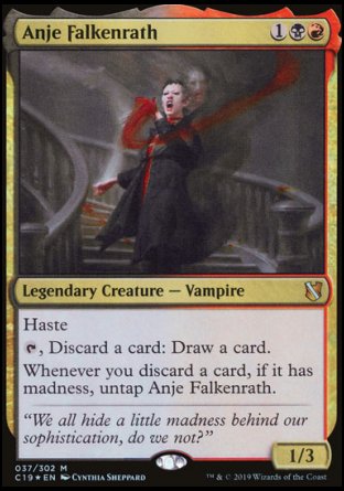 (037) Magic The Gathering Commander 2019 Single: Anje Falkenrath (V.2) Holo Special