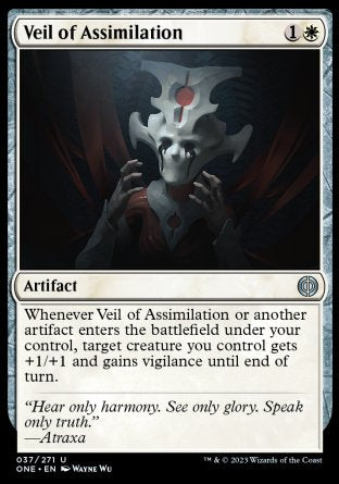 (037) Magic The Gathering Phyrexia: All Will Be One Single: Veil of Assimilation Holo Uncommon