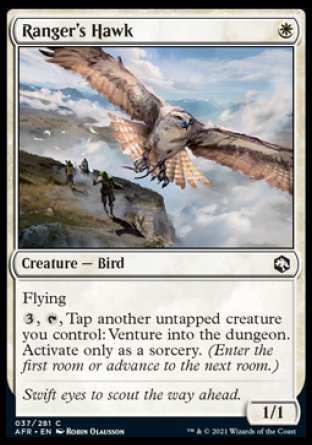 (037) Magic The Gathering Adventures in the Forgotten Realms Single: Ranger's Hawk Holo Common