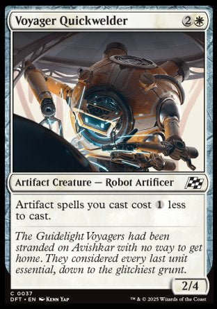 (037) Magic The Gathering Aetherdrift Single: Voyager Quickwelder Holo Common