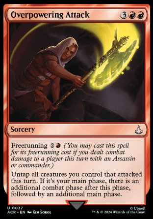 (037) Magic The Gathering Universes Beyond: Assassin's Creed Single: Overpowering Attack Holo Uncommon