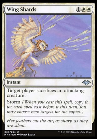 (038/254) Magic The Gathering Modern Horizons Single: Wing Shards Holo Uncommon