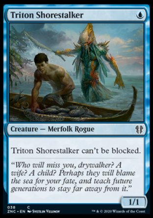 (038) Magic The Gathering Commander: Zendikar Rising Single: Triton Shorestalker Common