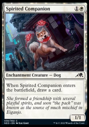 (038) Magic The Gathering Kamigawa: Neon Dynasty Single: Spirited Companion Common
