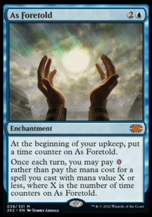 (038) Magic The Gathering Double Masters 2022 Single: As Foretold Holo Mythic