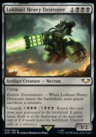 (038) Magic The Gathering Universes Beyond: Warhammer 40000 Single: Lokhust Heavy Destroyer Holo Rare