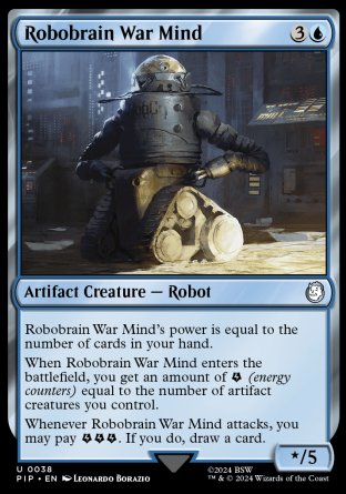 (038) Magic The Gathering Universes Beyond: Fallout Single: Robobrain War Mind Holo Uncommon