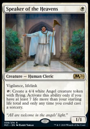 (038) Magic The Gathering Core 2021: Promos Single: Speaker of the Heavens (V.1) Holo Rare