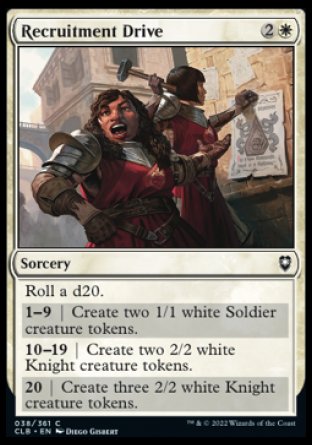 (038) Magic The Gathering Commander Legends: Battle for Baldur's Gate Single: Recruitment Drive Holo Common