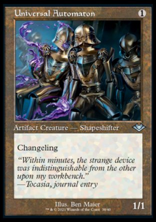 (038) Magic The Gathering Modern Horizons: Retro Frame Cards Single: Universal Automaton (V.1) Holo Uncommon