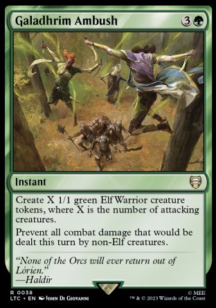 (038) Magic The Gathering Commander: The Lord of the Rings: Tales of Middle-earth Single: Galadhrim Ambush Rare
