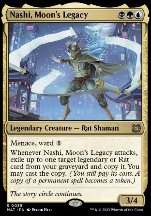 (039) Magic The Gathering March of the Machine: The Aftermath Single: Nashi, Moon's Legacy Holo Rare