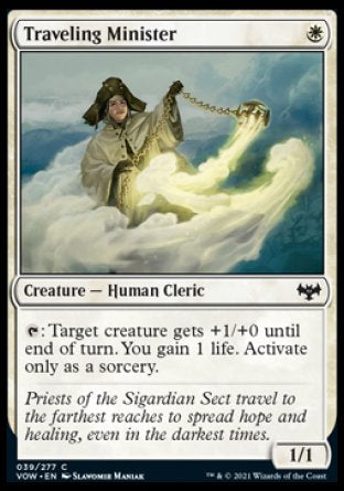 (039) Magic The Gathering Innistrad: Crimson Vow Single: Traveling Minister Holo Common