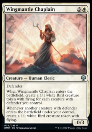 (039) Magic The Gathering Dominaria United Single: Wingmantle Chaplain Uncommon
