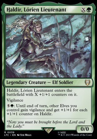 (039) Magic The Gathering Commander: The Lord of the Rings: Tales of Middle-earth Single: Haldir, L������rien Lieutenant Rare